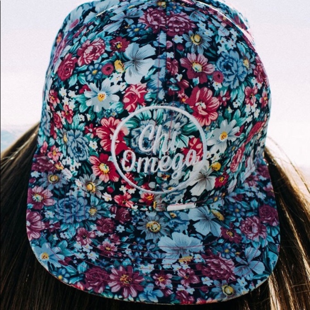 Chi Omega Floral SnapBack